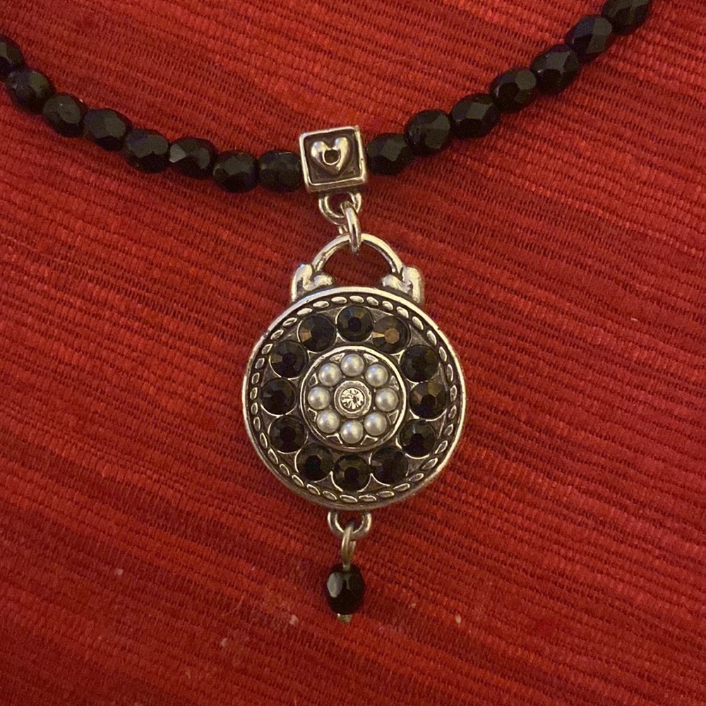 Brighton Jet Set Black Crystal Necklace